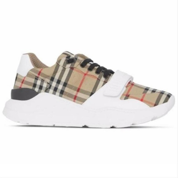 BURBERRY Regis check logo sneakers - Picture 4 of 4